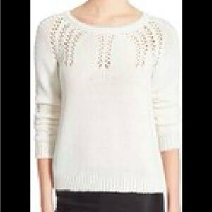 Milly Open Ladder Stitch Pullover Ladder Sleeve Sweater $295